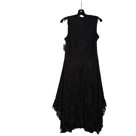 Taylor Womens Black Lace Sleeveless Midi Dress Size 12 New With Tags - Picture 3 of 11